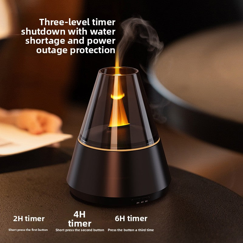 Simulated candlelight ultrasonic humidifier
