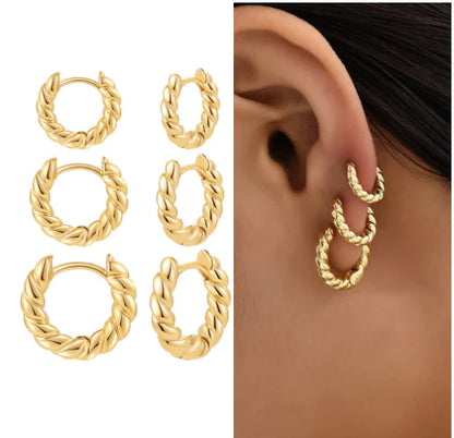 Hoop earrings detail
