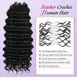 Feather Crochet Human Hair Braiding Extensions