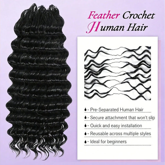 Human hair crochet braiding extensions, photo 4