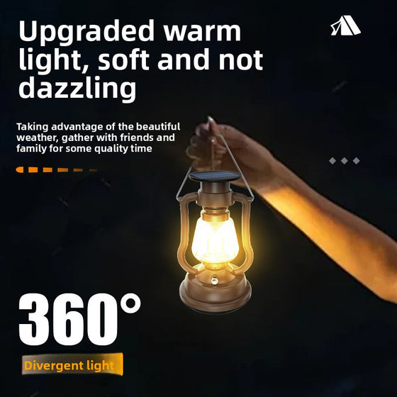 Solar-powered antique-style lantern Decor product image 3