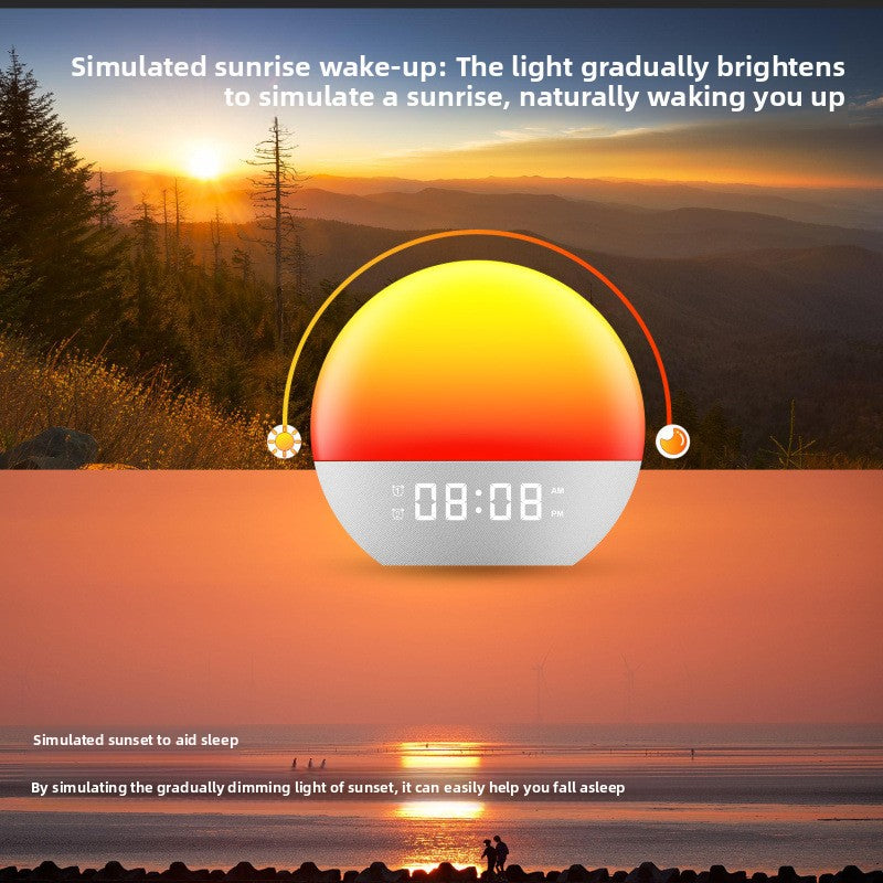 Multifunction Sunrise Alarm Clock with Bluetooth Speaker