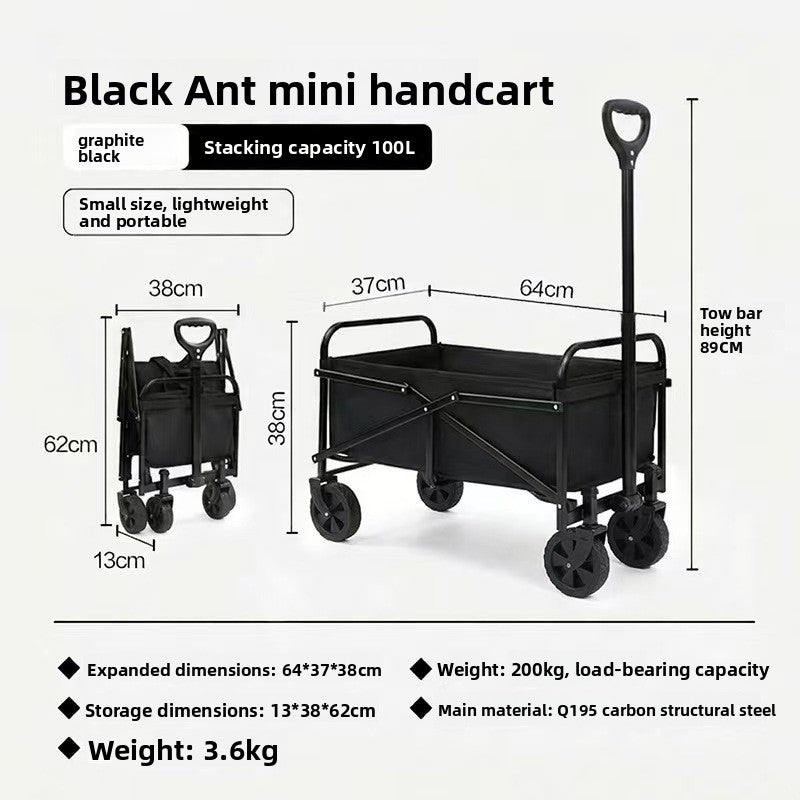 Folding outdoor wagon with steel frame and Oxford fabric, photo 5