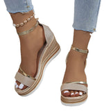 Platform Fish Mouth Wedge Sandals