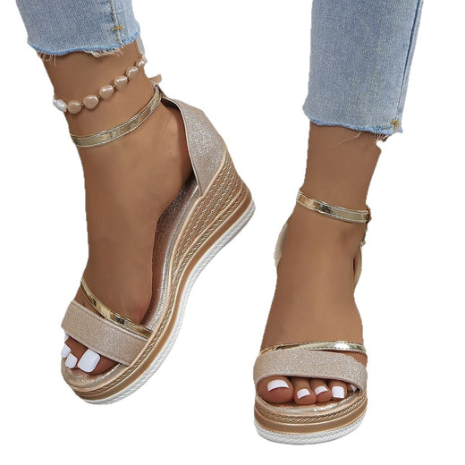 Platform Fish Mouth Wedge Sandals