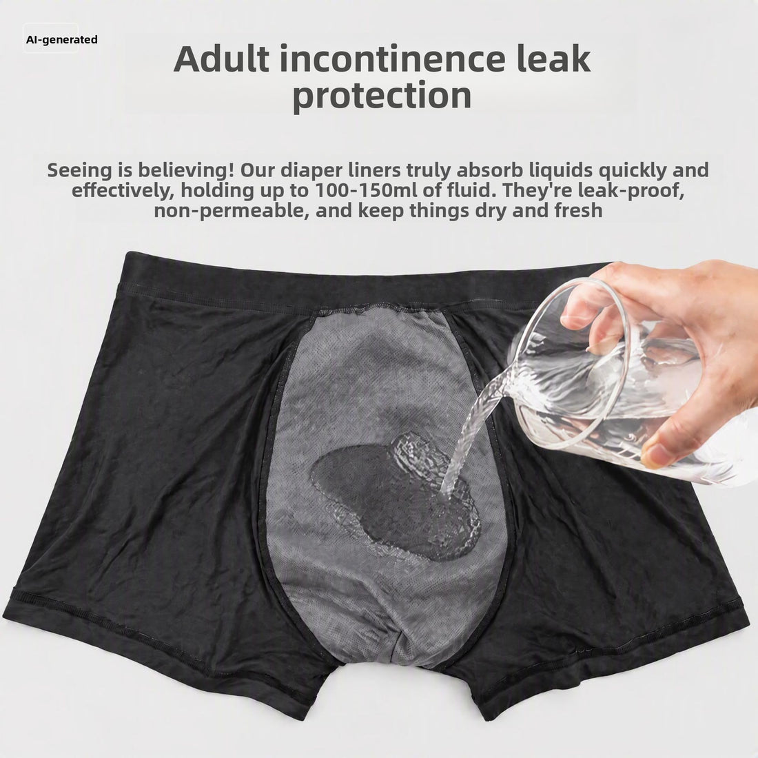 Reusable Washable Men's Leak-Proof Incontinence Underwear