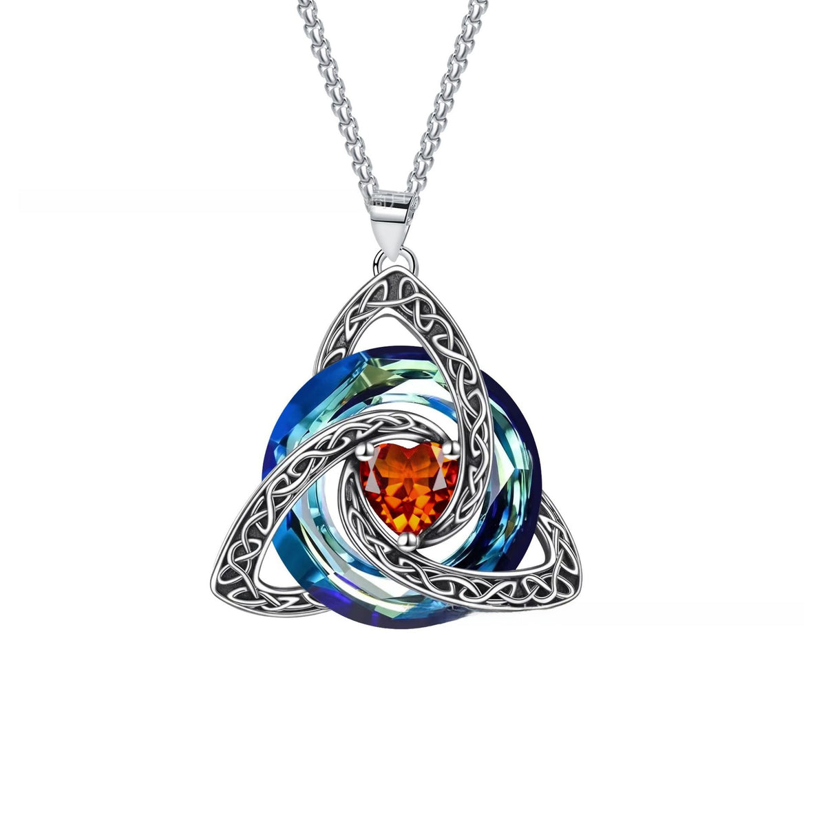 Celtic Knot Birthstone Necklace