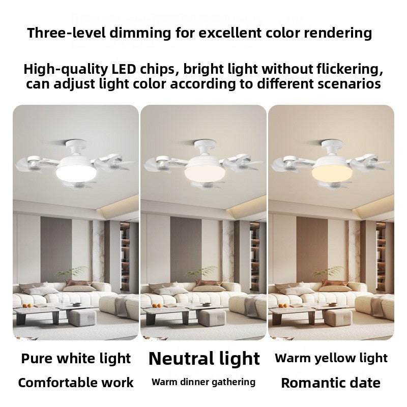 Foldable LED Fan Light with E27 Socket