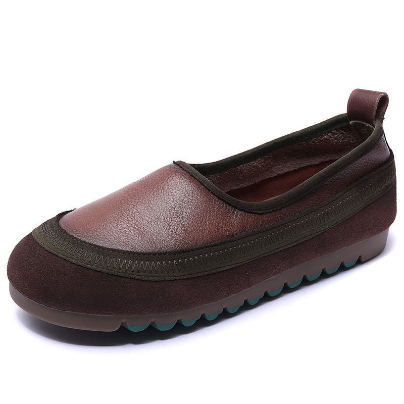 Womens Slip-On Casual Shoes with Color-Block Design