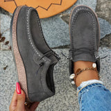 Nubuck Leather Flat Casual Shoes