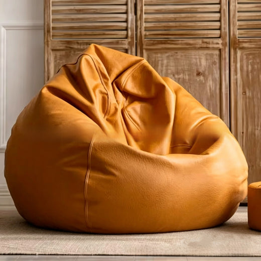 Faux Leather Pear-Shaped Bean Bag Cover