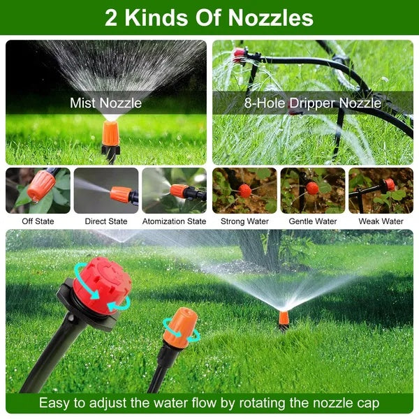 164 ft drip irrigation kit for garden beds and greenhouses, photo 4 of 5