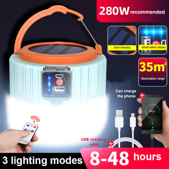Solar Powered Rechargeable Emergency LED Light Camping & Hiking product image 1