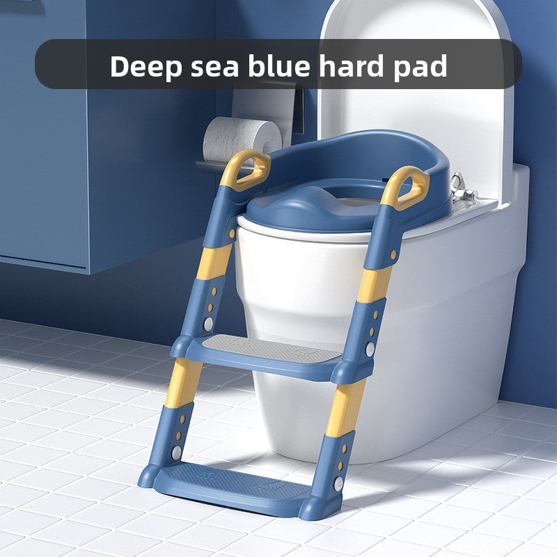 Foldable children's soft seat cushion toilet step