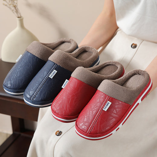 Fleece-Lined Home Slippers with Thick Sole Formal Shoes product image 1