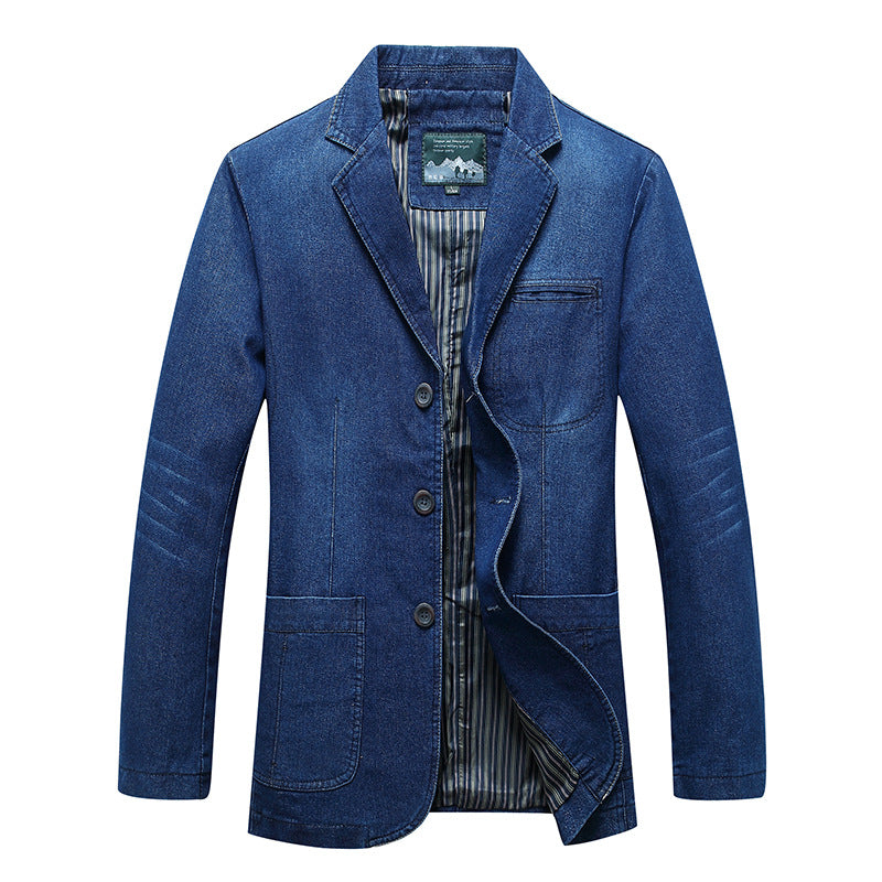 Men's hooded zip denim jacket, photo 3