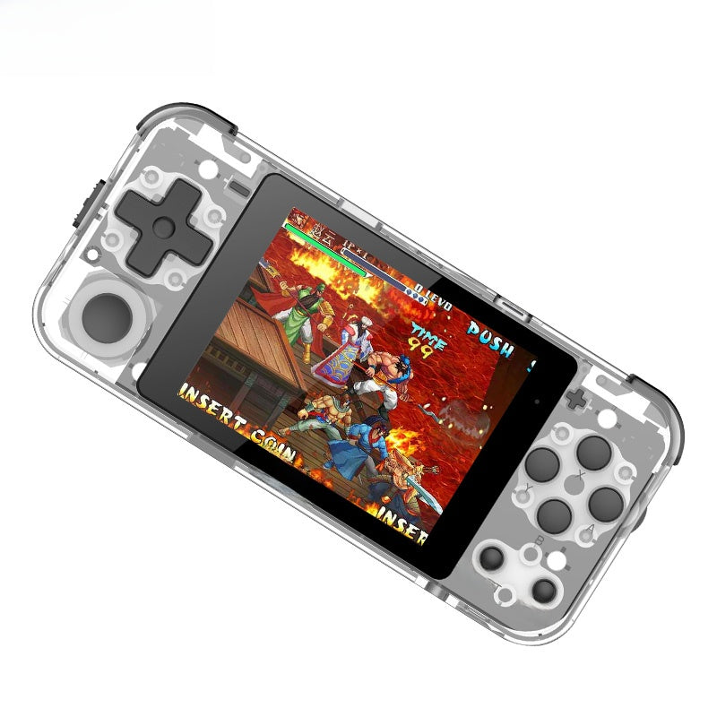 Portable game console in landscape mode