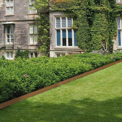 Hammer-in garden borders 10-pack in rustic brown steel