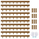 Single steel garden border section showing hammer-in spikes