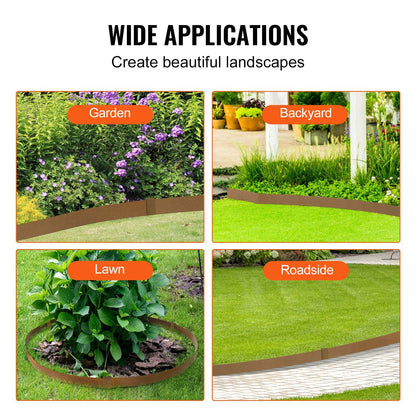 Hammer-in garden borders separating lawn from gravel