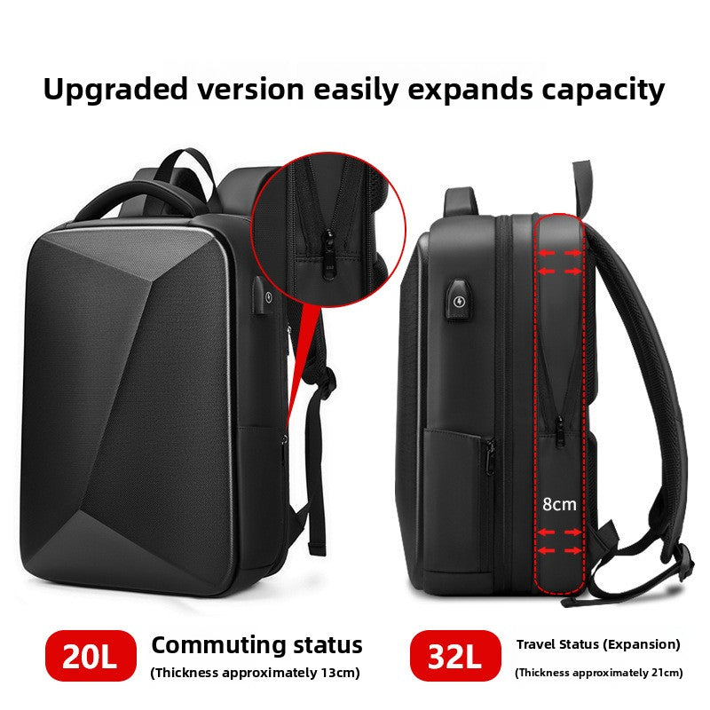 Expandable Hard Shell Laptop Backpack