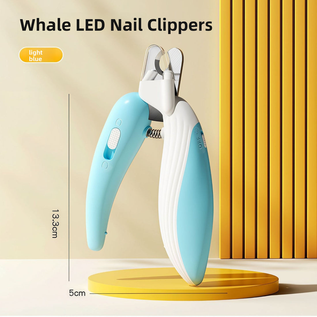 LED Light Pet Nail Clippers Ergonomic Safety Trimmer