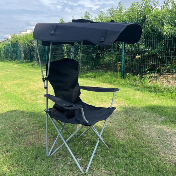 Portable Folding Outdoor Chair with Sunshade Camping Furniture & Gear product image 4