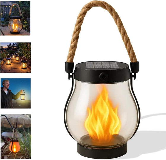 Solar Powered Motion Sensor Flame Lantern Garden & Outdoor product image 6