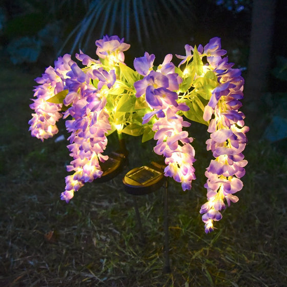 Solar powered wisteria flower garden light Outdoor & Pond Lighting product image 2
