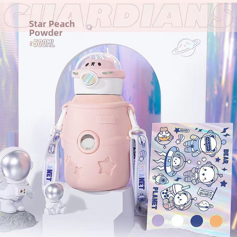 Children Insulated Straw Water Bottle