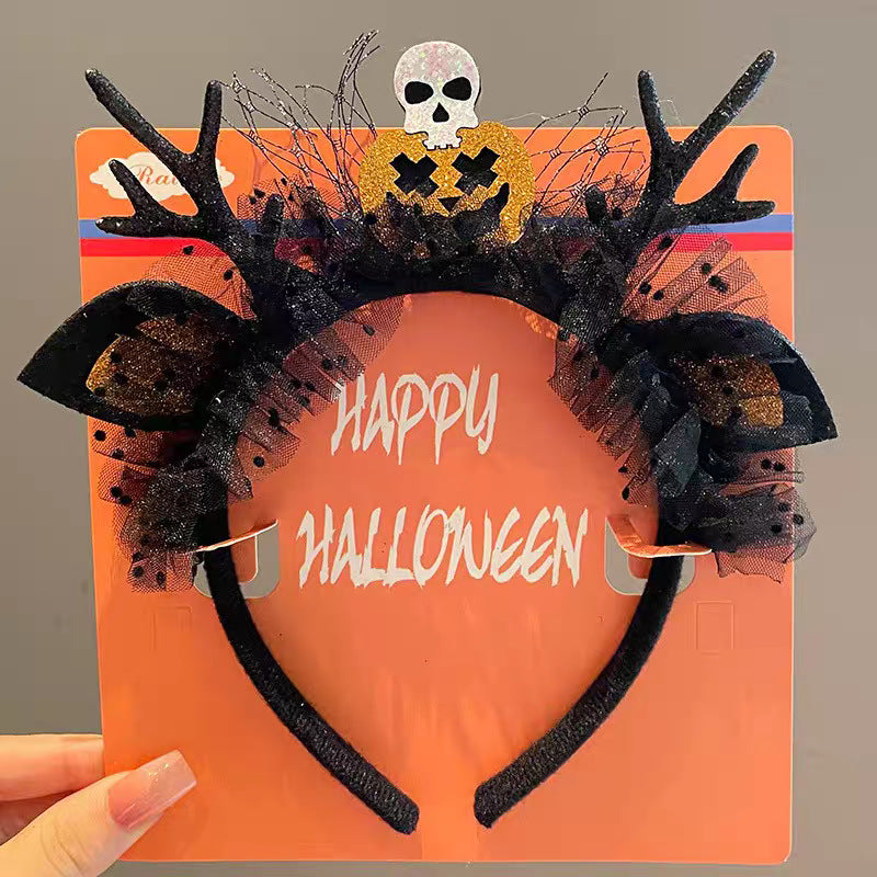 Halloween Hairband Hairpin Deviruchi Pumpkin Headband