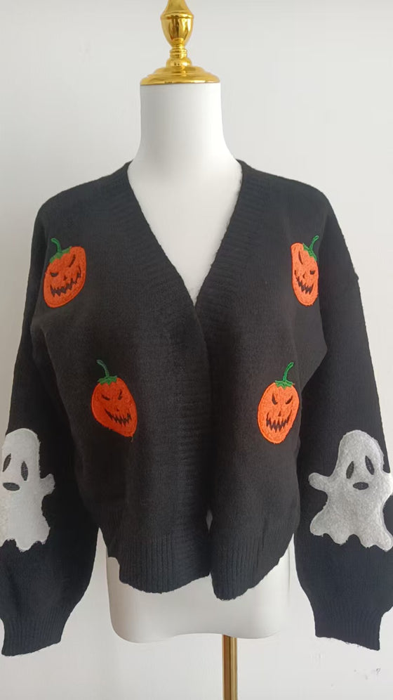 Womens Halloween Knit Cardigan