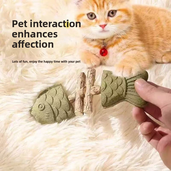 Catnip Fish Bone Chew Toy for Dental Play Accessories product image 1
