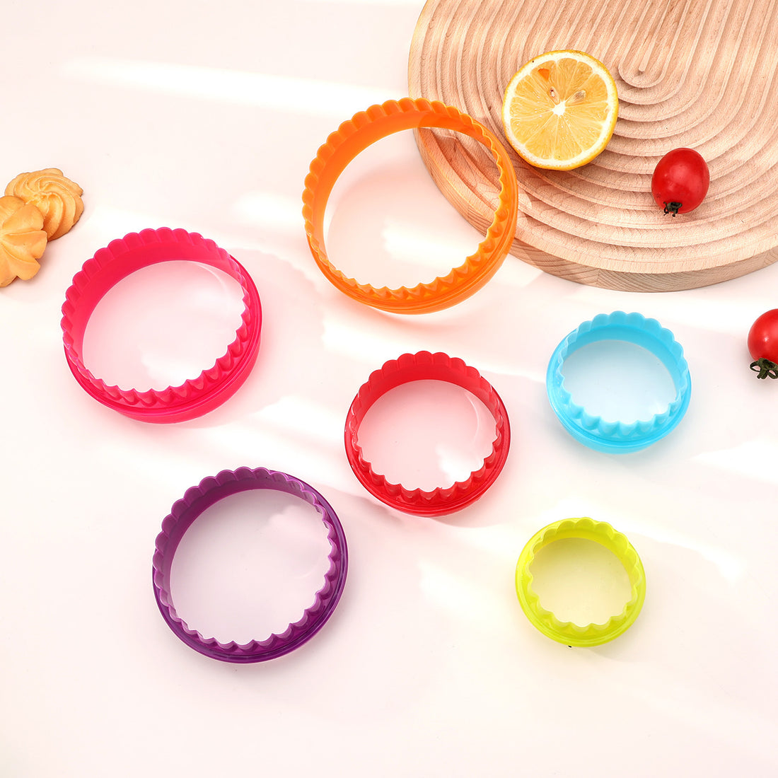 Colored plastic cookie cutter mold