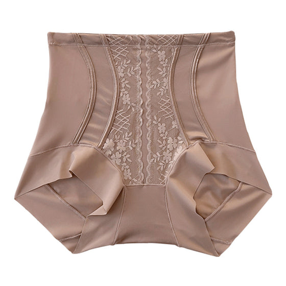 Women's high-waisted shaping lace underwear