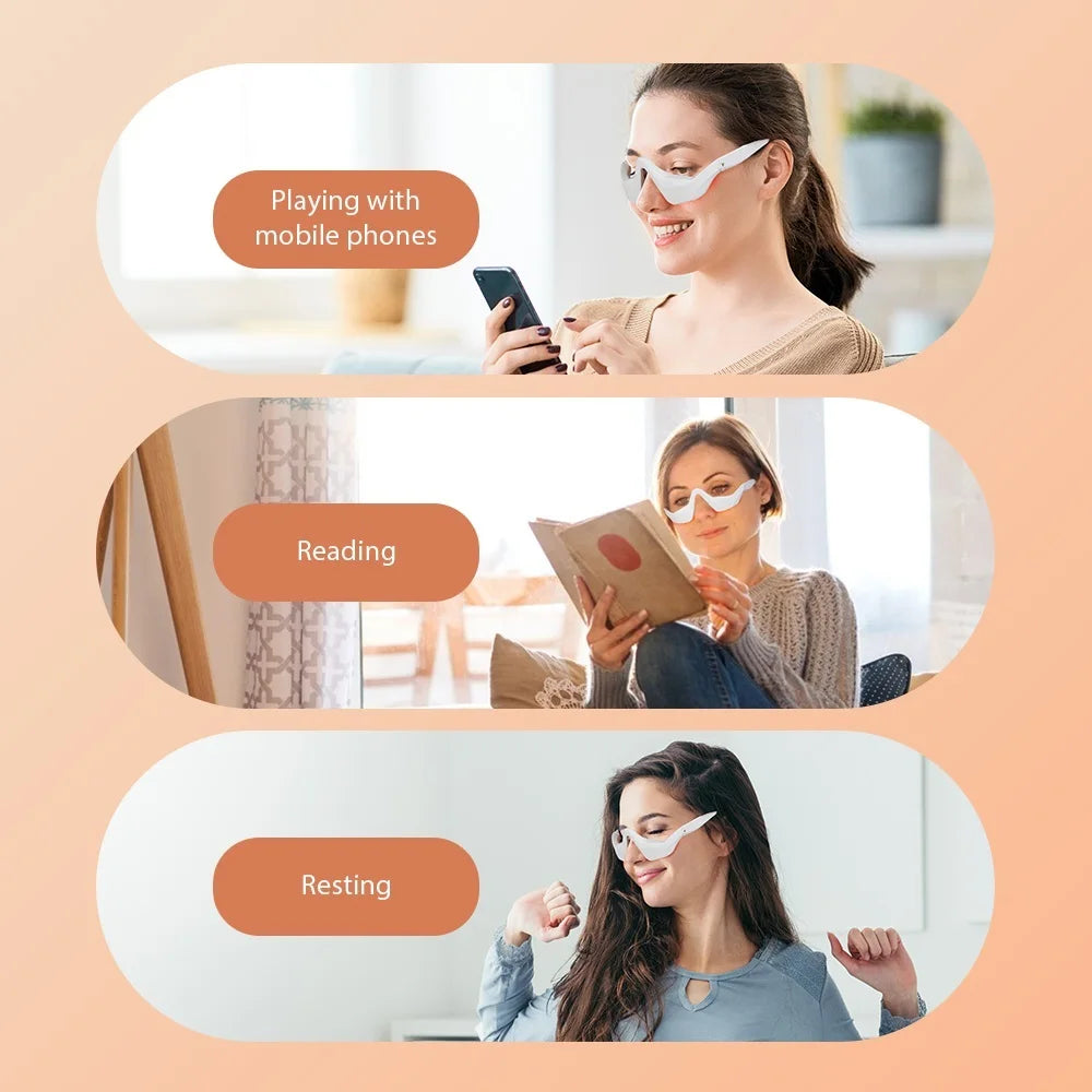3D eye massager front view white color