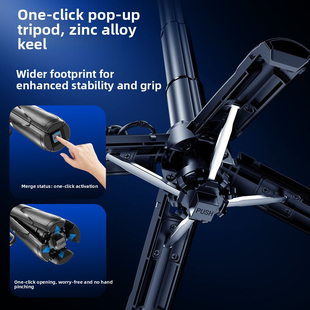 Magnetic Bluetooth Selfie Stick with Fill Light