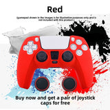 PS5 Controller Silicone Protective Cover with Joystick Caps