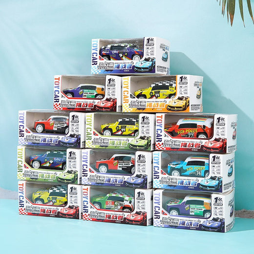 Tin Pull-Back Car Toy Boxed Tin Car Boy Kidsren's Educational Small Gift Kindergarten Whole Class Gift product image 1