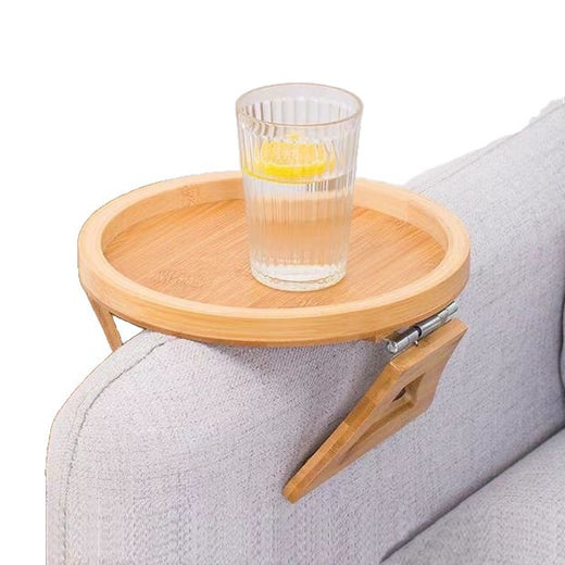 Log Color Tray Lazy Sofa Foldable Round Tray
