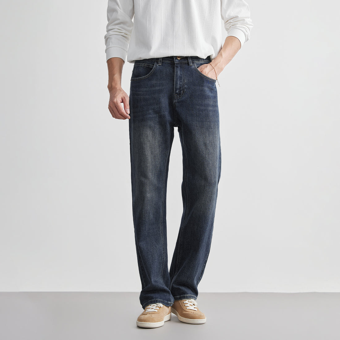 Straight-leg jeans for men