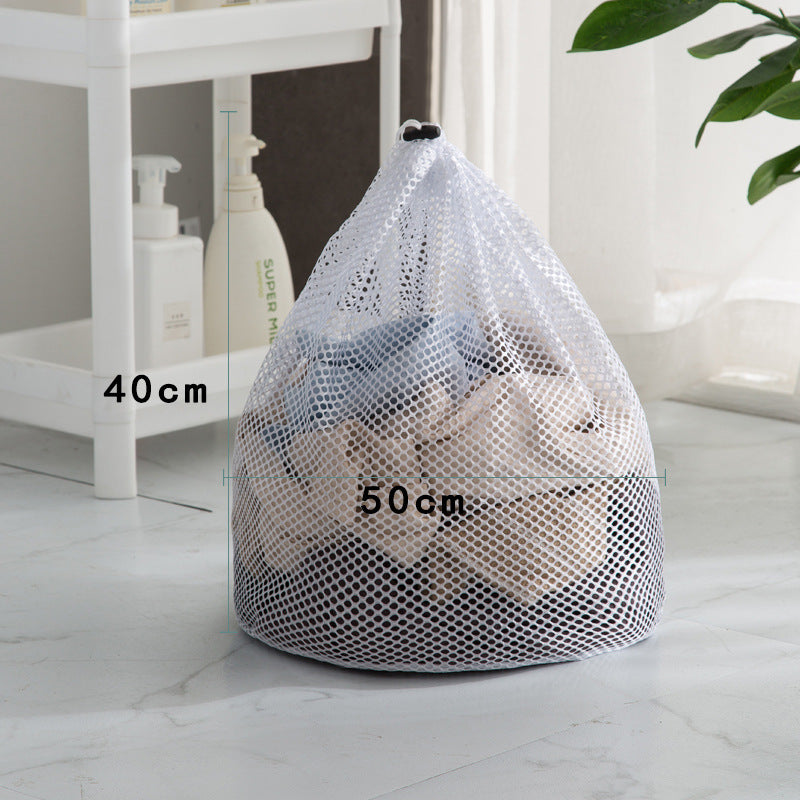 Pull-string fine-mesh laundry bag