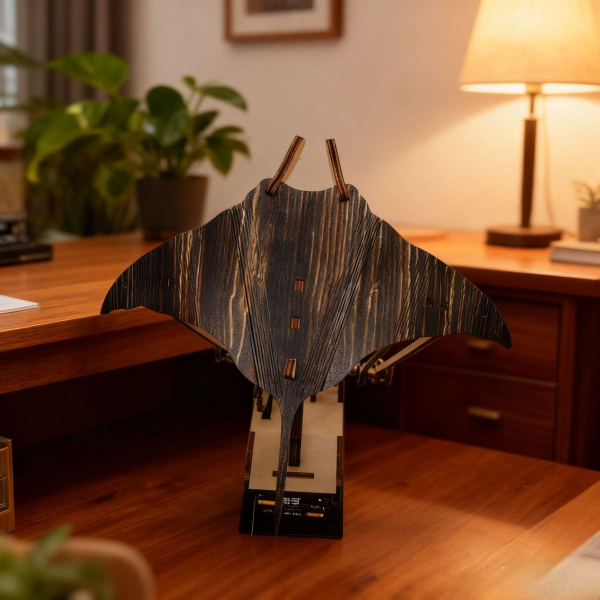 Artisan Wooden Manta Ray Automaton product image 1