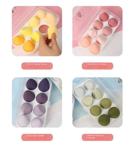 Makeup Sponge Beauty Egg Set — Soft Blending Sponges for Wet & Dry