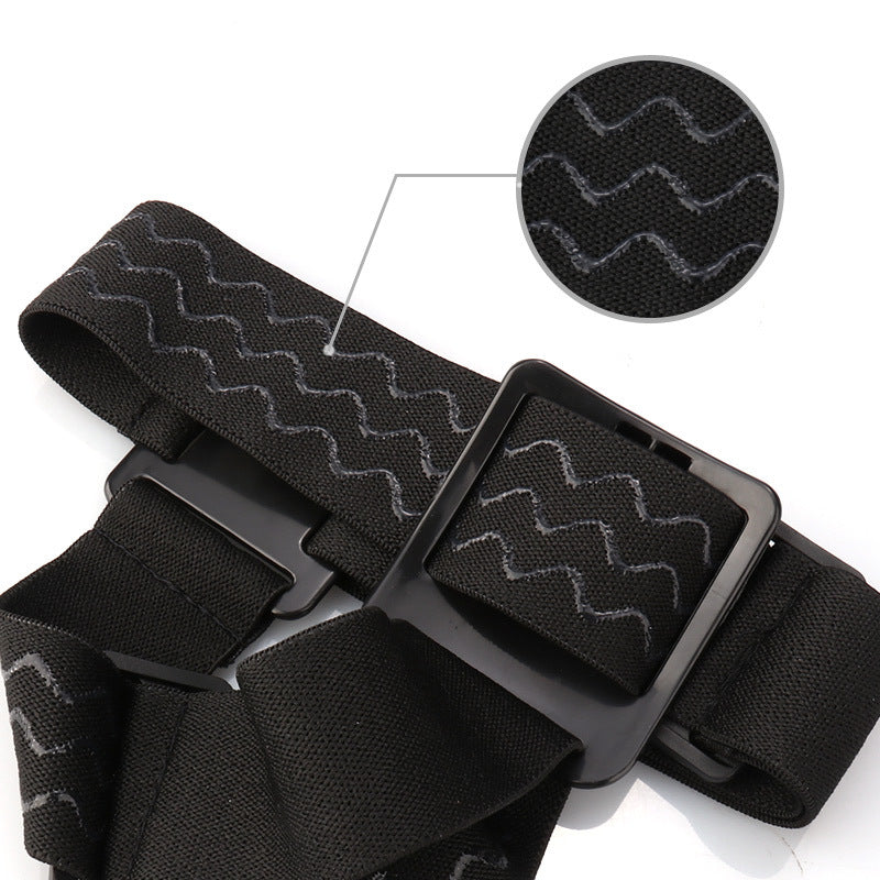 Head-mounted mobile phone holder