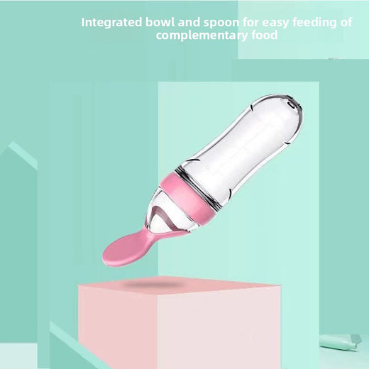Silicone Squeeze Feeding Bottle for Infants