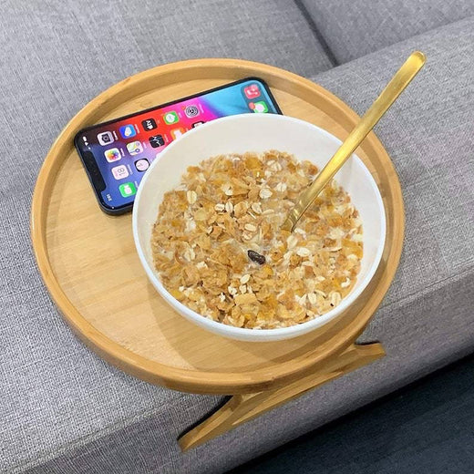 Log Color Tray Lazy Sofa Foldable Round Tray
