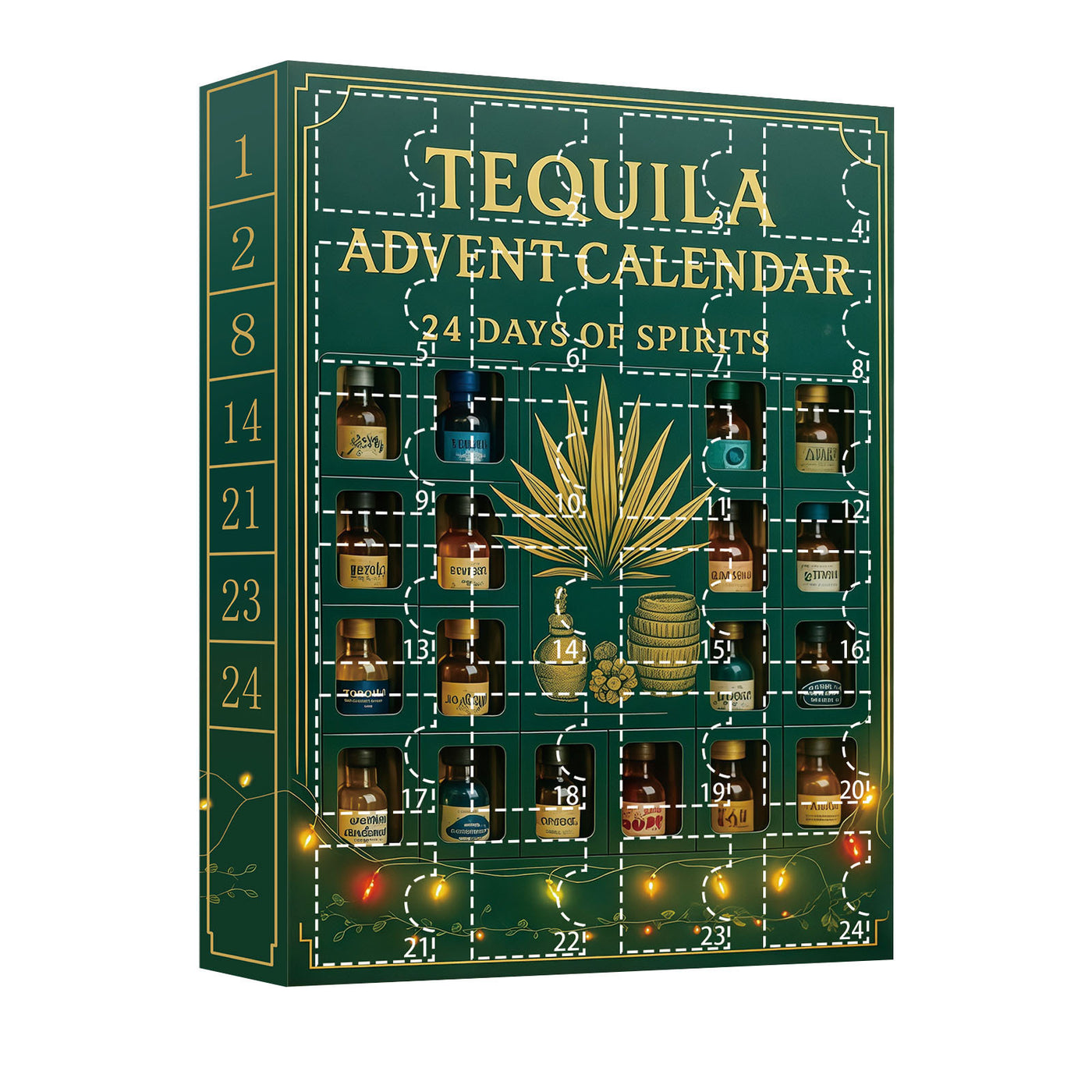 Tequila Bottle Christmas Advent Calendar Ornaments