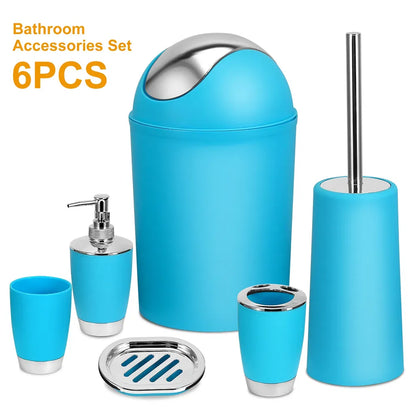 6 Piece Bathroom Accessories Set Complete