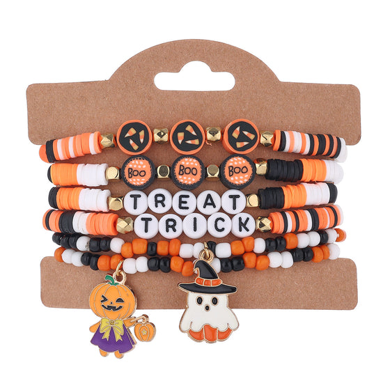 Halloween Themed Alloy Bracelet Set with Pendant